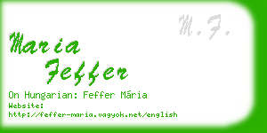 maria feffer business card